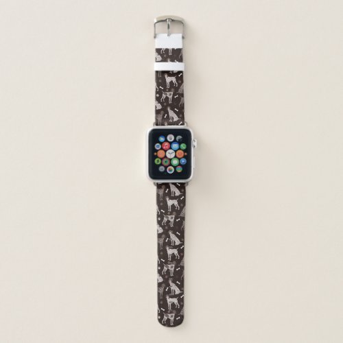 German Shorthaired Pointer Dog Bone and Paw Print Apple Watch Band