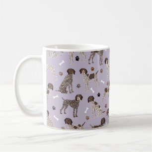German Shorthaired Pointer Dog Bone and Paw Print Coffee Mug