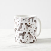 German Shorthaired Pointer Dog Bone and Paw Print  Coffee Mug (Front Right)
