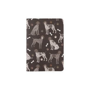 German Shorthaired Pointer Dog Bone and Paw Print Passport Holder