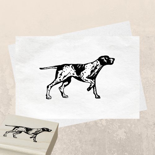 German Shorthaired Pointer Dog Breed Rubber Stamp