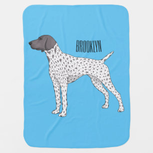 German Shorthaired Pointer dog cartoon Baby Blanket