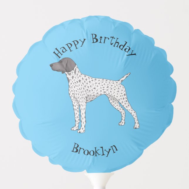 German Shorthaired Pointer dog cartoon Balloon (Front)