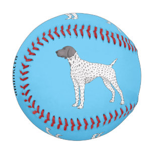 German Shorthaired Pointer dog cartoon  Baseball