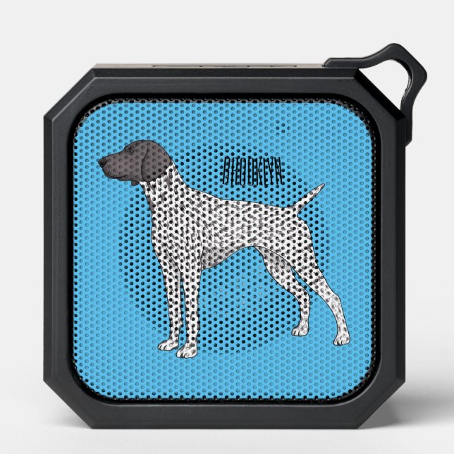 German Shorthaired Pointer dog cartoon  Bluetooth Speaker (Front)