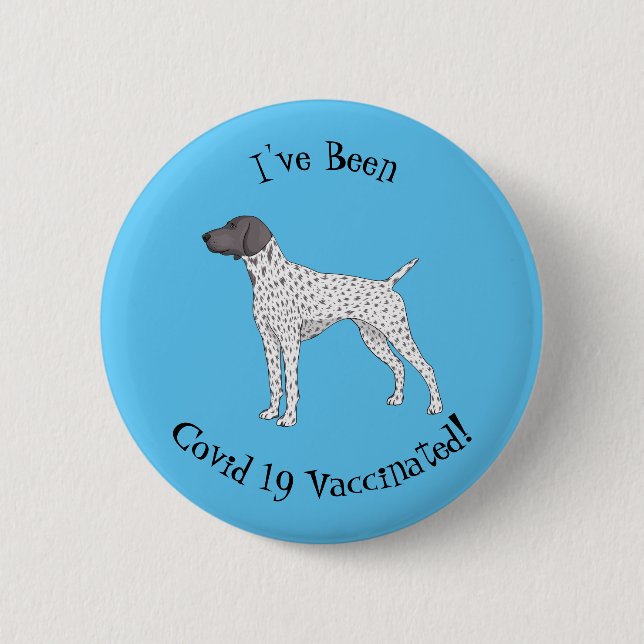 German Shorthaired Pointer dog cartoon Button (Front)