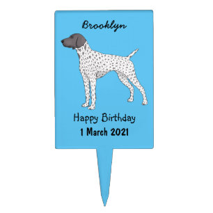 German Shorthaired Pointer dog cartoon Cake Topper