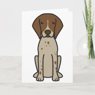German Shorthaired Pointer Dog Cartoon Card