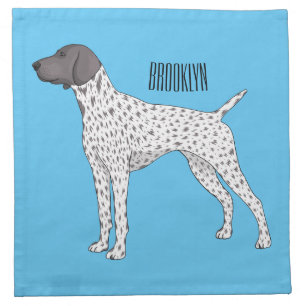 German Shorthaired Pointer dog cartoon Cloth Napkin