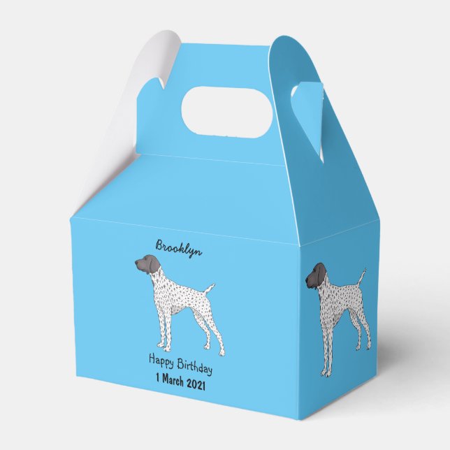 German Shorthaired Pointer dog cartoon Favor Boxes (Front Side)