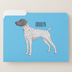 German Shorthaired Pointer dog cartoon File Folder