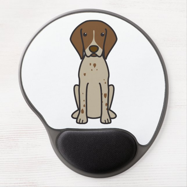 German Shorthaired Pointer Dog Cartoon Gel Mouse Pad (Front)