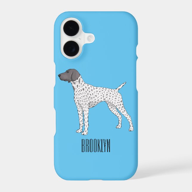 German Shorthaired Pointer dog cartoon Iphone Case (Back)