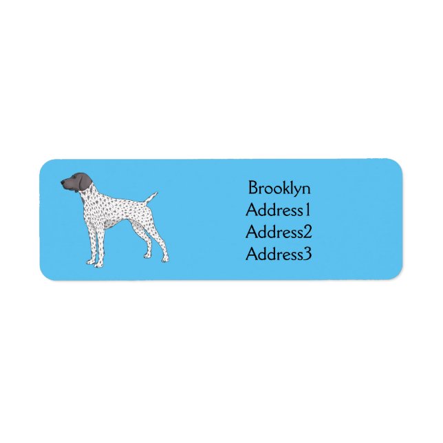 German Shorthaired Pointer dog cartoon Label (Front)
