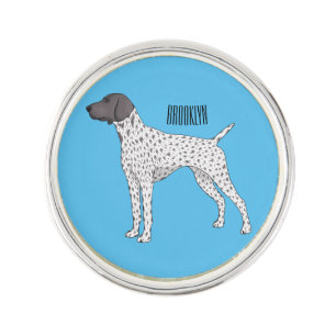 German Shorthaired Pointer dog cartoon  Lapel Pin