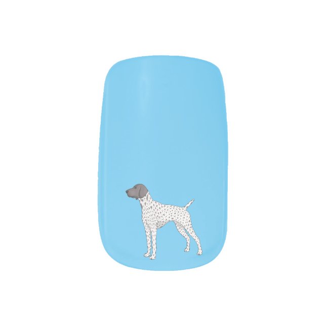 German Shorthaired Pointer dog cartoon  Minx Nail Art (Left Thumb)