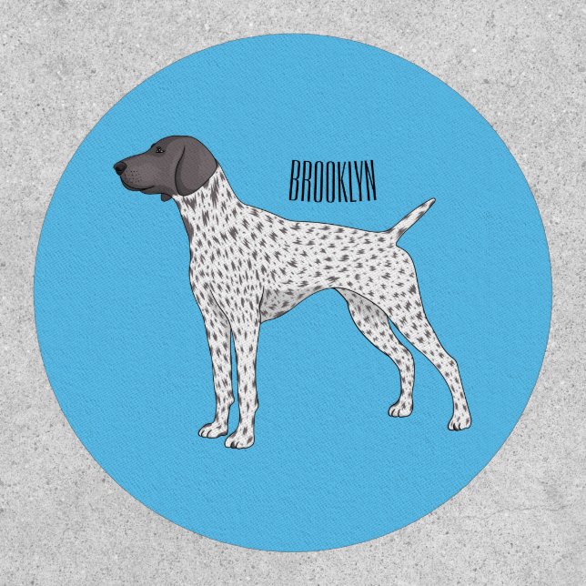 German Shorthaired Pointer dog cartoon Patch (Front)