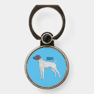 German Shorthaired Pointer dog cartoon Phone Ring Stand
