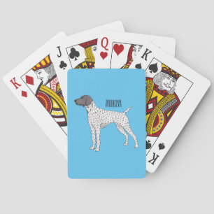 German Shorthaired Pointer dog cartoon  Poker Cards