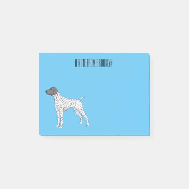 German Shorthaired Pointer dog cartoon  Post-it Notes (Front)