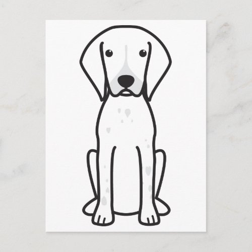 German Shorthaired Pointer Dog Cartoon Postcard