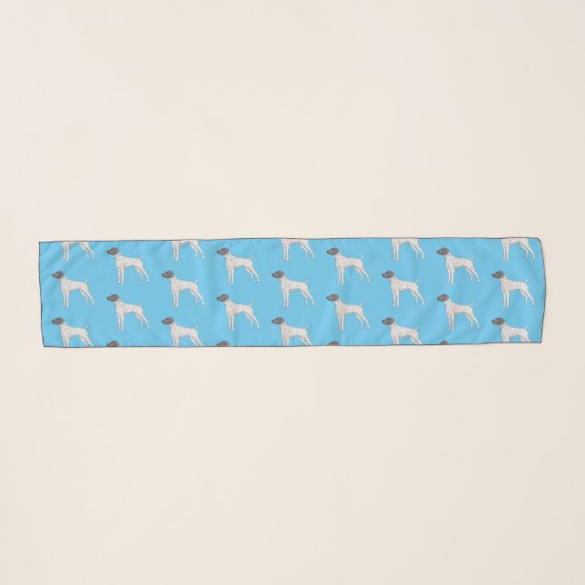 German Shorthaired Pointer dog cartoon  Scarf (Front (Horizontal))