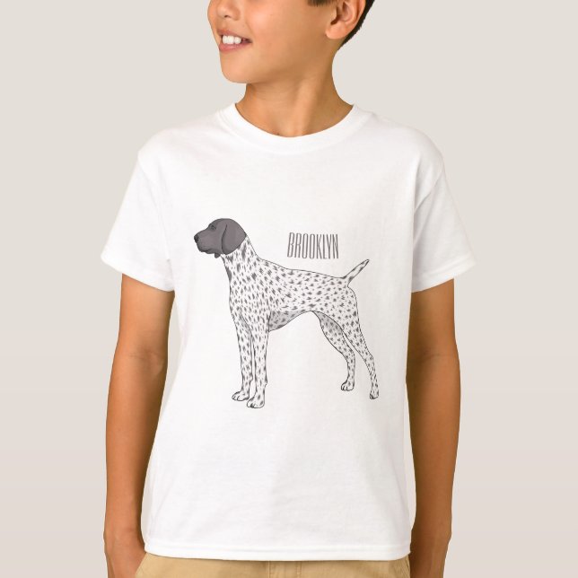 German Shorthaired Pointer dog cartoon  T-Shirt (Front)