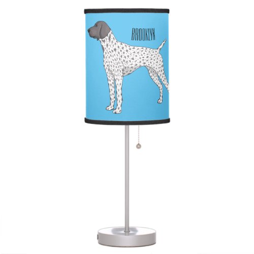 German Shorthaired Pointer dog cartoon  Table Lamp