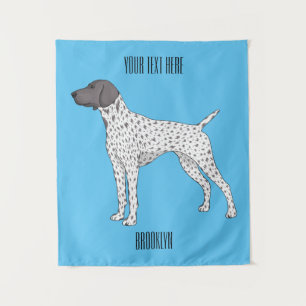 German Shorthaired Pointer dog cartoon Tapestry