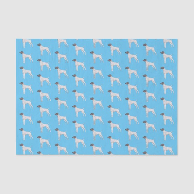German Shorthaired Pointer dog cartoon  Tissue Paper (Front)