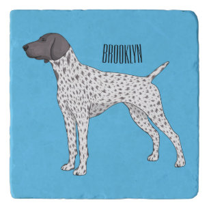German Shorthaired Pointer dog cartoon Trivet