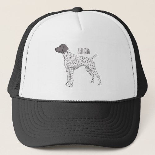 German Shorthaired Pointer dog cartoon Trucker Hat