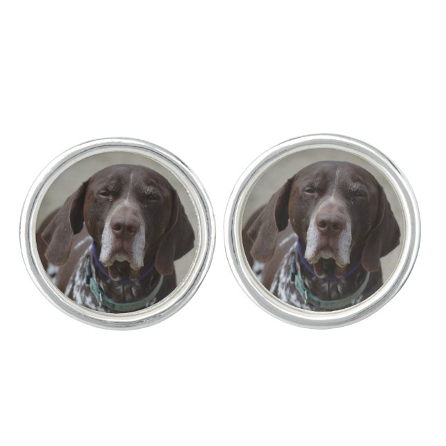 German Shorthaired Pointer Dog Cufflinks (Front)