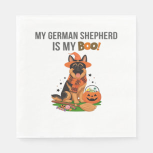 German Shorthaired Pointer Dog – Halloween Moon Si Napkins