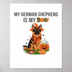 German Shorthaired Pointer Dog – Halloween Moon Si Poster