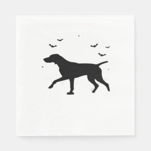 German Shorthaired Pointer Dog  Halloween Moon Sil Napkins