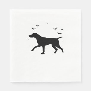 German Shorthaired Pointer Dog  Halloween Moon Sil Napkins