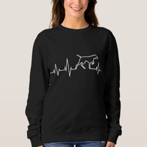 German Shorthaired Pointer Dog Heartbeat GSP Lover Sweatshirt