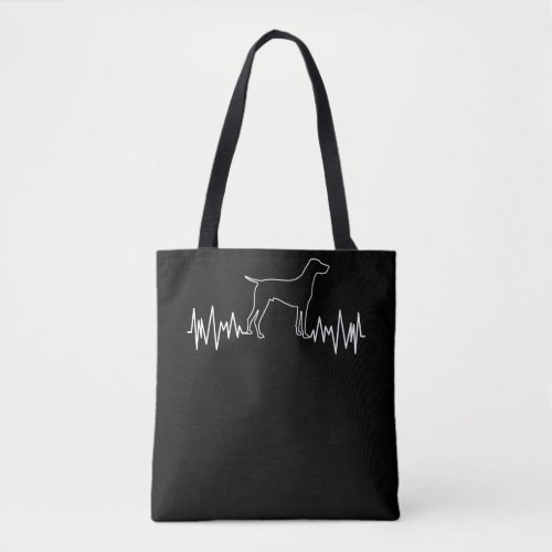 German Shorthaired Pointer Dog Heartbeat Tote Bag