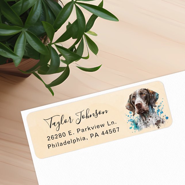 German Shorthaired Pointer Dog Return Address Label (Creator Uploaded)