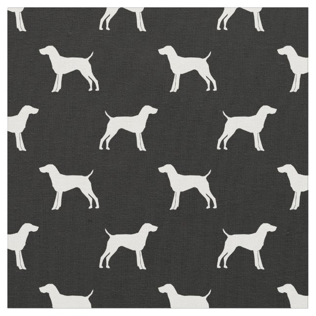 German Shorthaired Pointer dog silhouette Fabric (Close Up)