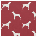 German Shorthaired Pointer Dog Silhouettes Red Fabric
