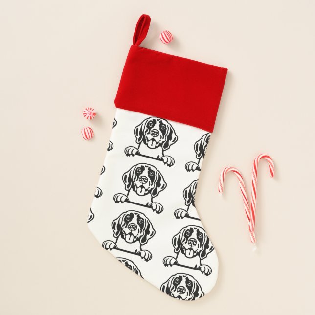 German Shorthaired Pointer dog socks Customized do Christmas Stocking (Front)