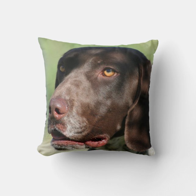German Shorthaired pointer dog Throw Pillow (Front)