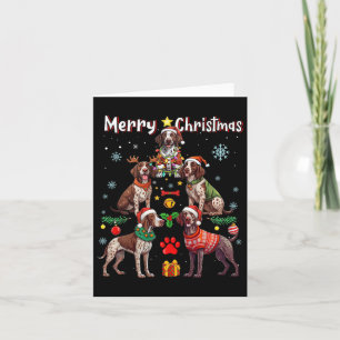 German Shorthaired Pointer Dogs Merry Christmas Tr Card