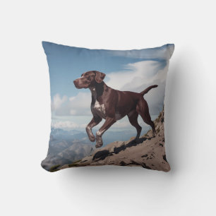 German Shorthaired Pointer Elegant Throw Pillow