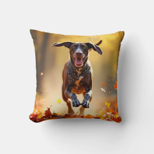 German Shorthaired Pointer Elegant Throw Pillow
