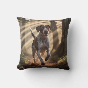 German Shorthaired Pointer Elegant Throw Pillow