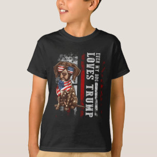 German Shorthaired Pointer Even My Dog Loves Trump T-Shirt