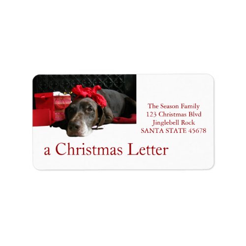 German Shorthaired Pointer  fireplace Label